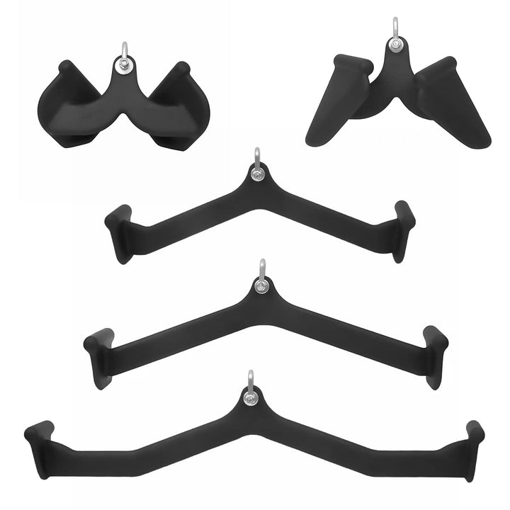 Cable Machine Attachments. Black Matte Handles, Pack Of 5 Pc Combo Protoner - Sports Hubb GYM