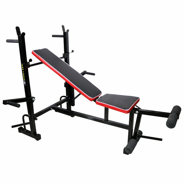 Protoner Adjustable Weight Bench with Incline, Decline and Flat Positions, Heavy Duty Pipes, Cushioned Seat, Black Protoner - Sports Hubb GYM