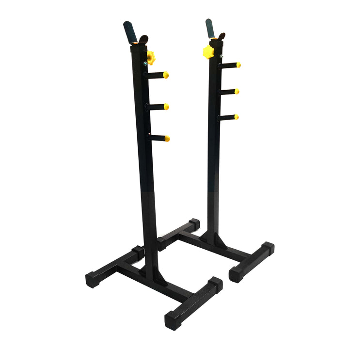 Protoner Blend Squat Stand with Safety Support Adjustable Height Black and Yellow Protoner GYM