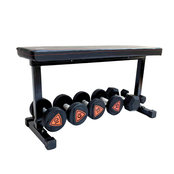 Protoner Flat bench with dumbbell rack | Gym Equipment | Home Gym Equipment | Commercial Gym Machines | Strength Training Equipment | Protoners | [2025]