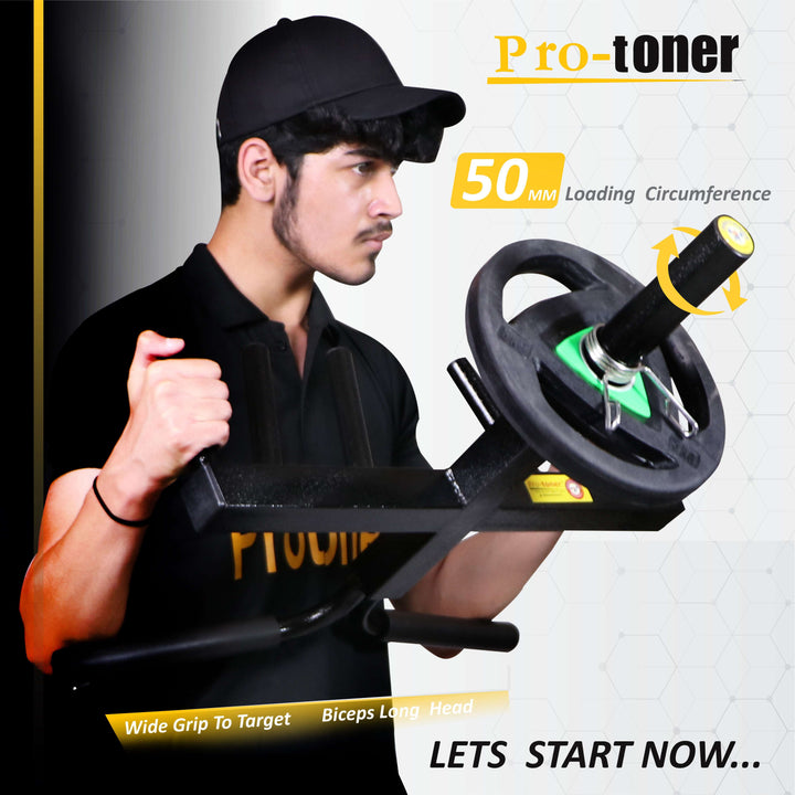 Protoner Bicep Exerciser with Multi-Grip Bar and Adjustable Weights, Protoner Bicep Gun | Gym Equipment | Home Gym Equipment | Commercial Gym Machines | Strength Training Equipment | Protoners | [2025]