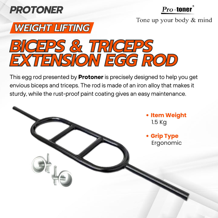 Protoner oval Rod for biceps and triceps Protoner - Sports Hubb GYM