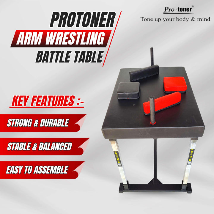 Protoner Arm Wrestling Battle Competition Table | Gym Equipment | Home Gym Equipment | Commercial Gym Machines | Strength Training Equipment | Protoners | [2025]