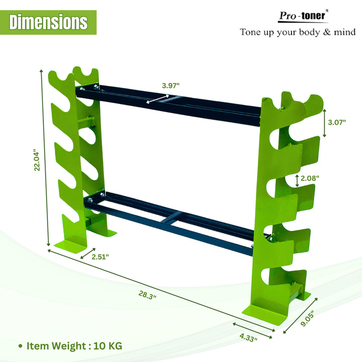 Protoner multiple dumbbell rack for all type of dumbbells Protoner - Sports Hubb GYM