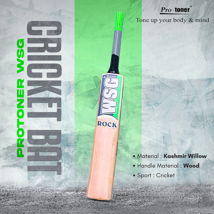 Protoner Wsg ROCK Kashmir willow cricket bat super huge bulge season bat Protoner - Sports Hubb GYM