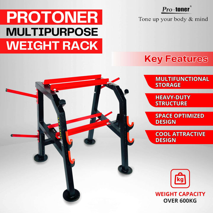 Protoner multipurpose weight rack for dumbbells weights and bars for home and commercial use Protoner GYM