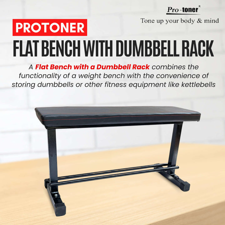 Protoner Flat bench with dumbbell rack Protoner GYM