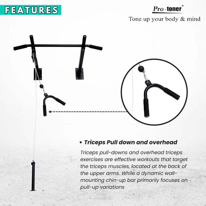 Protoner Dynamic Wall Mounting Chin up Bar Combo Protoners GYM