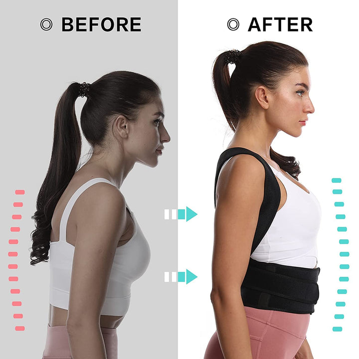 Protoner free Size Posture Corrector For Men And Women Back Support Belt Back Pain Back Straight And Shoulder Support Belt Universal Size Metallic Belt Protoners GYM