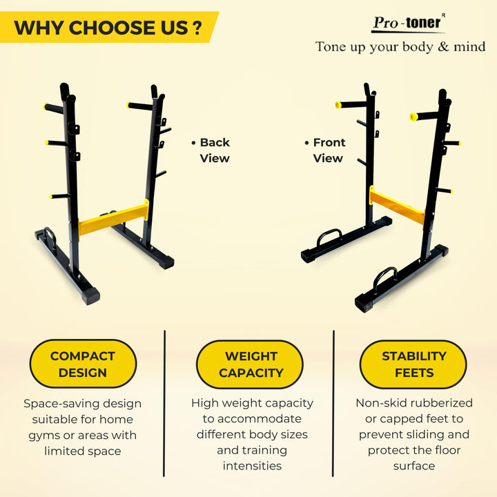 Protoner 4 in 1 Dip stand , bar holder , plate holder and push up stand | Gym Equipment | Home Gym Equipment | Commercial Gym Machines | Strength Training Equipment | Protoners | [2025]