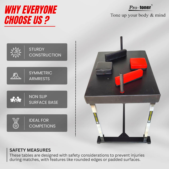 Protoner Arm Wrestling Battle Competition Table | Gym Equipment | Home Gym Equipment | Commercial Gym Machines | Strength Training Equipment | Protoners | [2025]