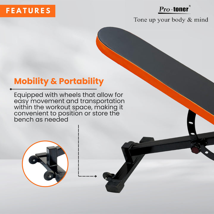 Protoner PB-1008 Adjustable degree Weight Bench with adjustable seat angles Protoner - Sports Hubb GYM