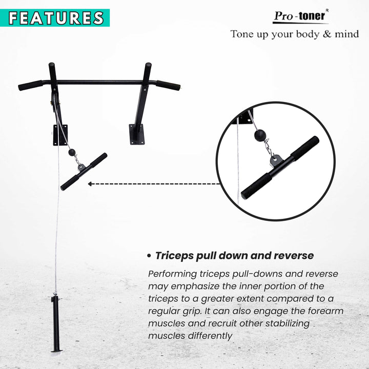 Protoner Dynamic Wall Mounting Chin up Bar Combo Protoners GYM