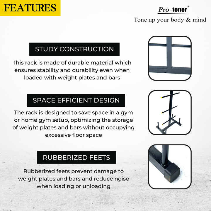 Protoner Plates Rack with four bar holders Protoner GYM