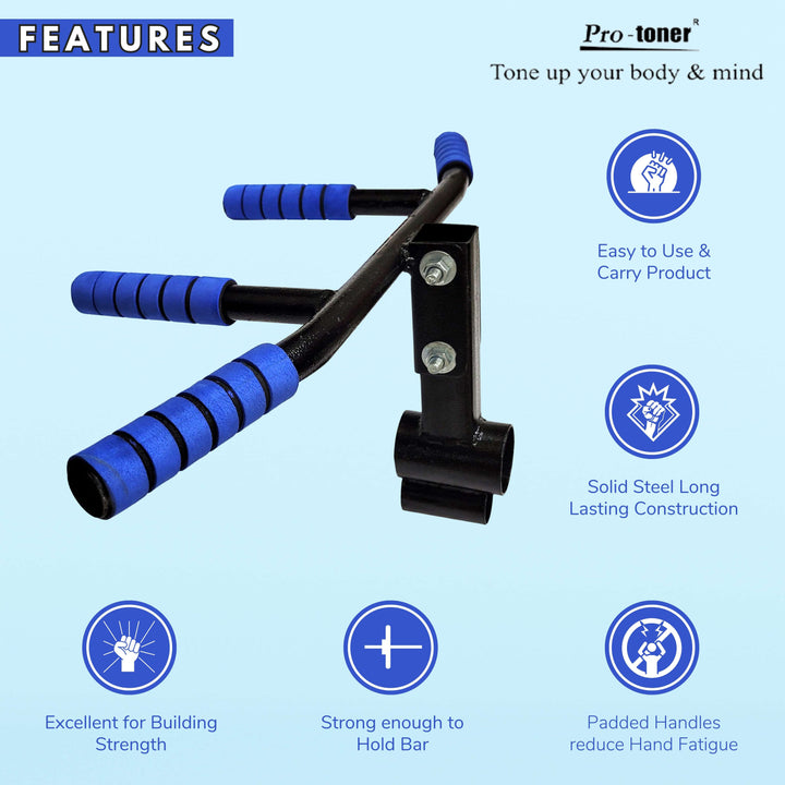 Protoner T Bar Row Grip Handle,Landmine Attachment with 1 and 2 inch Holes for Olympic and Standard Barbell Weight Bar, Home Gym Back Muscles Deadlift Squat Rack Exercise Equipment | Gym Equipment | Home Gym Equipment | Commercial Gym Machines | Strength Training Equipment | Protoners | [2025]