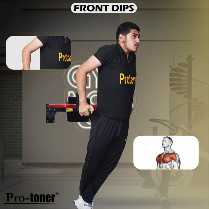 Protoner Wall Mounting Bar for Dips , leg raise and multiple exercises Protoners GYM