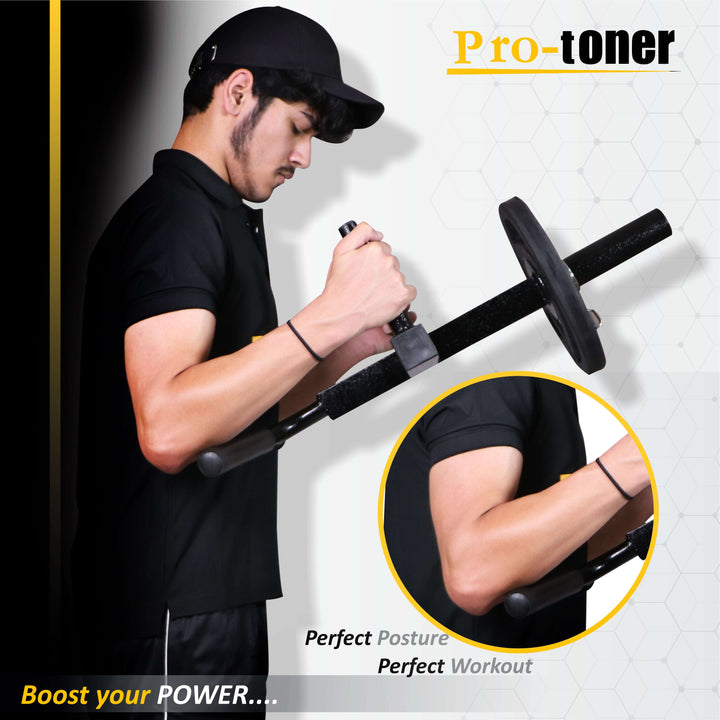 Protoner Bicep Exerciser with Multi-Grip Bar and Adjustable Weights, Protoner Bicep Gun | Gym Equipment | Home Gym Equipment | Commercial Gym Machines | Strength Training Equipment | Protoners | [2025]