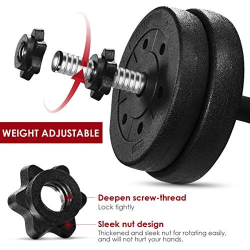 Protoner Home Gym 20 kgs, 2 kg x 4 Plates 3 kg x 4 Plates, 1 x 3 feet bar,2 x Dumbbell rods Protoner - Sports Hubb GYM