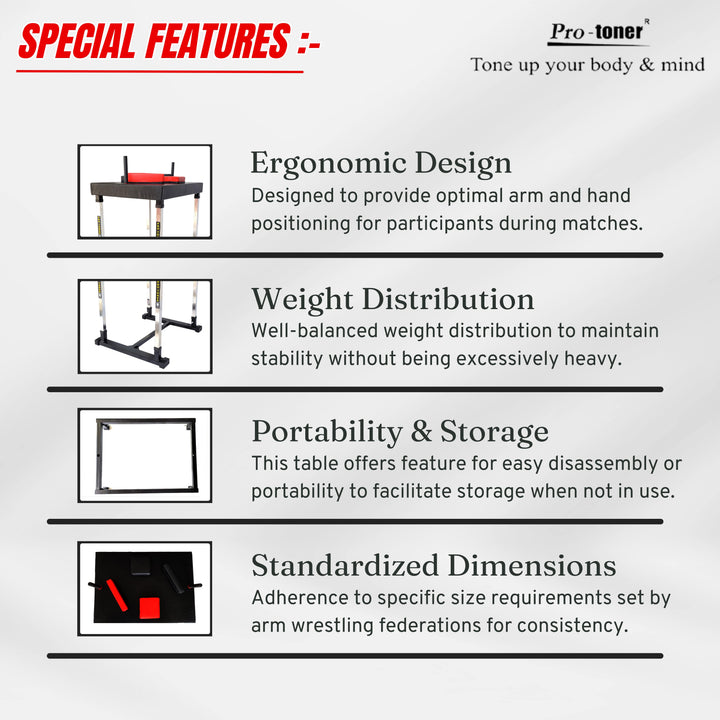 Protoner Arm Wrestling Battle Competition Table | Gym Equipment | Home Gym Equipment | Commercial Gym Machines | Strength Training Equipment | Protoners | [2025]