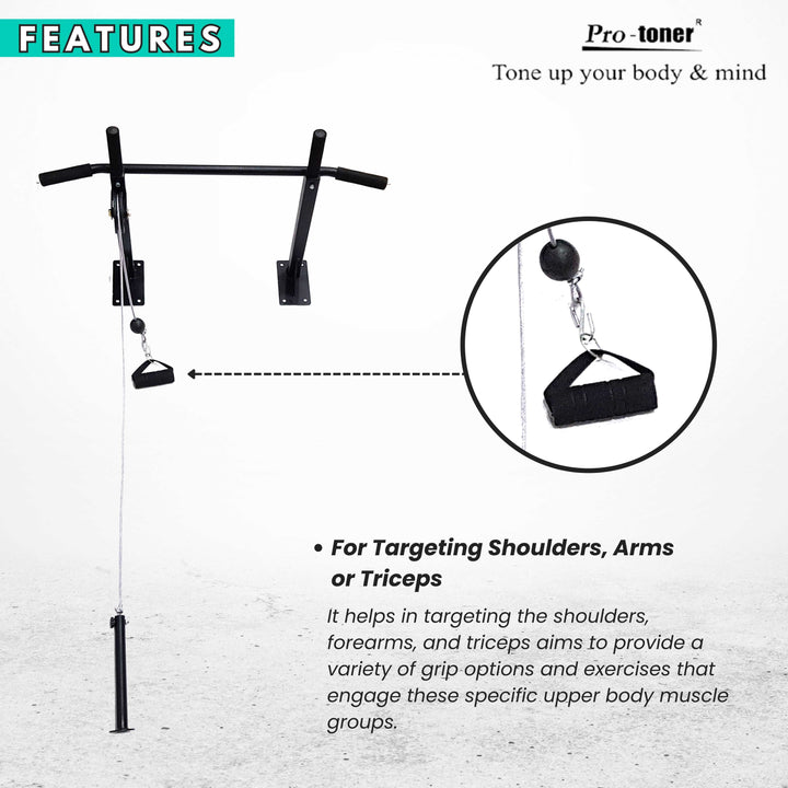 Protoner Dynamic Wall Mounting Chin up Bar Combo Protoners GYM