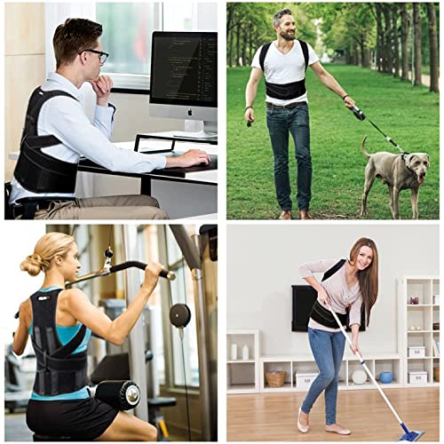 Protoner free Size Posture Corrector For Men And Women Back Support Belt Back Pain Back Straight And Shoulder Support Belt Universal Size Metallic Belt Protoners GYM