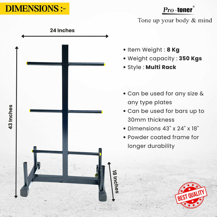 Protoner Plates Rack with four bar holders Protoner GYM