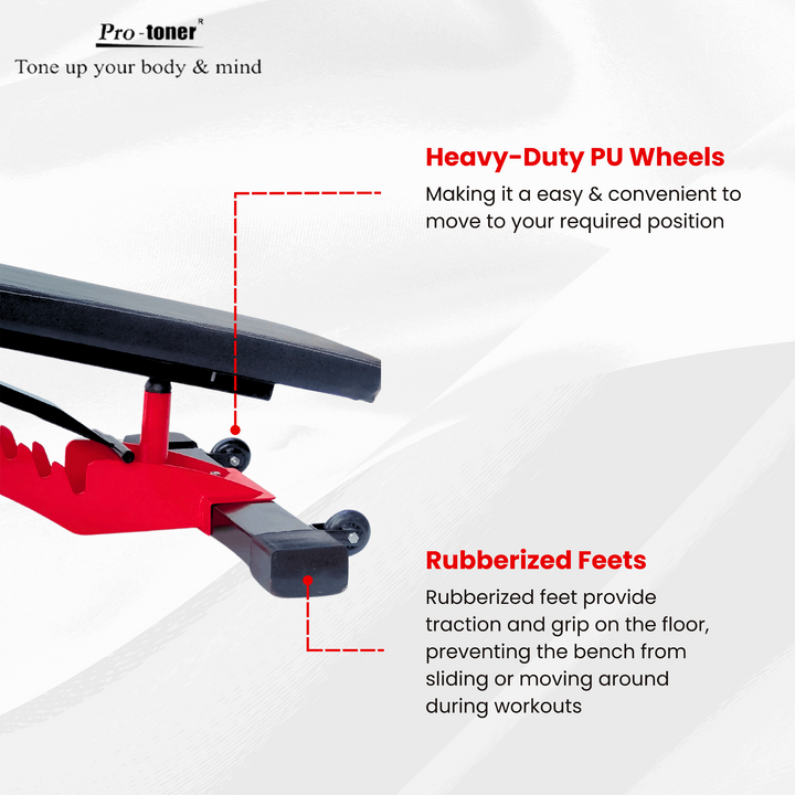 Heavy duty free standing bench with multiple adjustment levels Protoner - Sports Hubb GYM