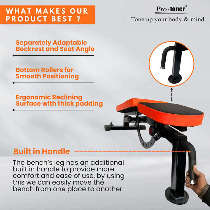 Protoner PB-1008 Adjustable degree Weight Bench with adjustable seat angles Protoner - Sports Hubb GYM