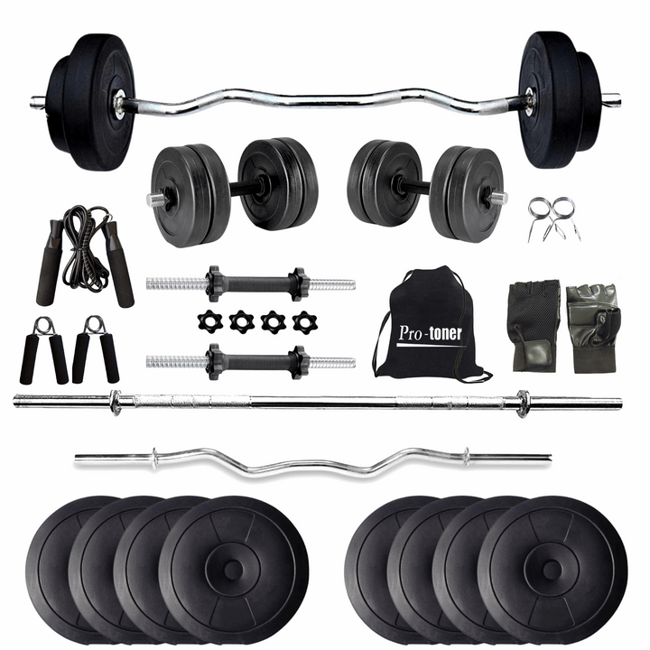 Protoner PVC Weight Lifting Home gym package with 4 Rods starting from 20 kgs Protoner - Sports Hubb GYM