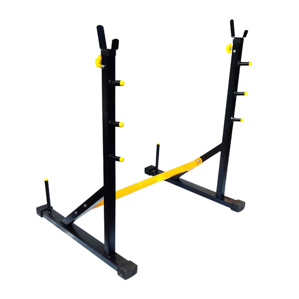 Joint Squat Stand with Safety Holders Heavy Duty Structure Black and Yellow Protoner GYM