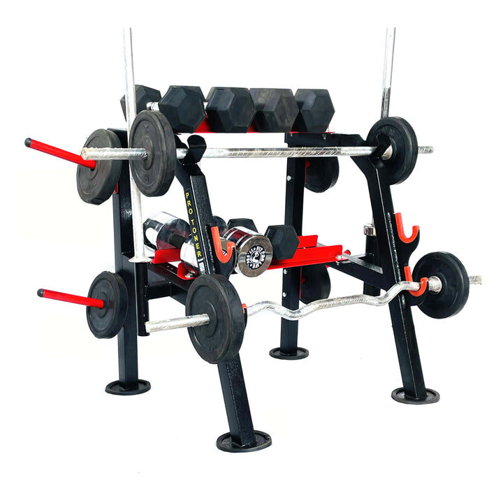 Protoner multipurpose weight rack for dumbbells weights and bars for home and commercial use | Gym Equipment | Home Gym Equipment | Commercial Gym Machines | Strength Training Equipment | Protoners | [2025]