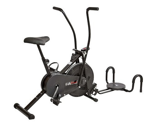 Lifeline Air Bike with Twister and Pushup Wheel attachment Protoner - Sports Hubb GYM