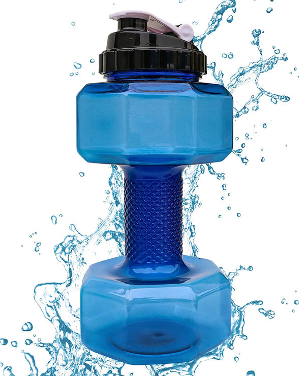 Protoner 2.2L Dumbbell Shape Water Bottle Exercise Gym Fitness Sports Workout Portable See Through, Blue SSTP Protoner - Sports Hubb GYM