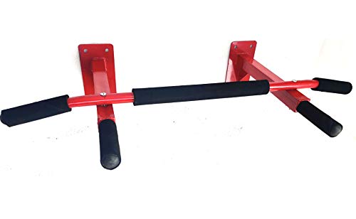 Protoner Red Wall Mounting Chin Up Bar and Ab Strap Combo Protoner GYM