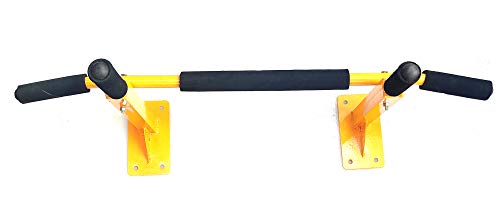 Protoner Yellow Wall Mounting Chin Up Bar and Ab Strap Combo | Gym Equipment | Home Gym Equipment | Commercial Gym Machines | Strength Training Equipment | Protoners | [2025]