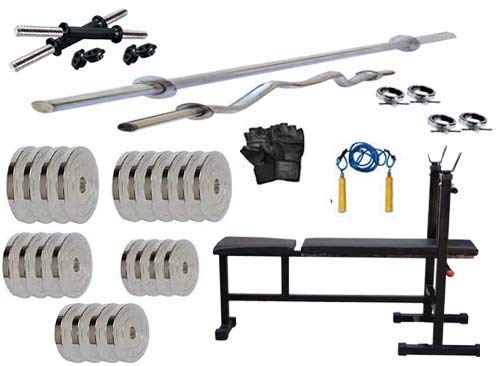 Protoner steel weight package with 3 in 1 bench 20 kgs to 50 kgs weight | Gym Equipment | Home Gym Equipment | Commercial Gym Machines | Strength Training Equipment | Protoners | [2025]