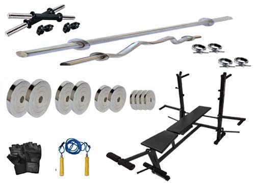 Protoner steel weight package with 8 in 1 bench 20 Kgs to 50 Kgs | Gym Equipment | Home Gym Equipment | Commercial Gym Machines | Strength Training Equipment | Protoners | [2025]