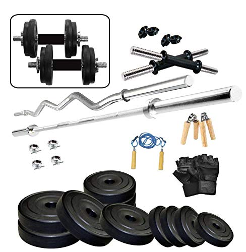 Protoner 50 kg with Flat Bench Home Gym Fitness Package Protoner GYM