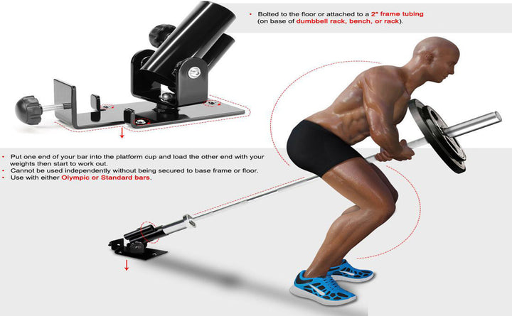 T Bar Row for One Inch and Two Inches Widest 360 Degree landmine Protoners GYM