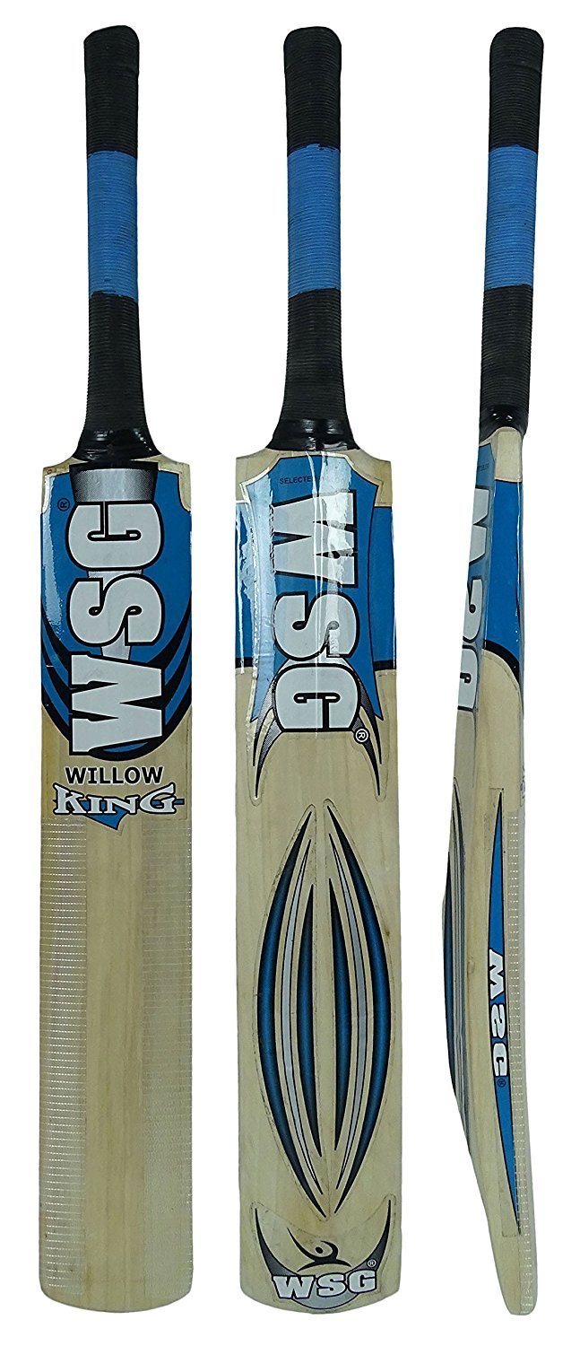 WSG King Kashmir Willow Wooden Full Size Short Handle Cricket Bat With Cover | Gym Equipment | Home Gym Equipment | Commercial Gym Machines | Strength Training Equipment | Protoners | [2025]